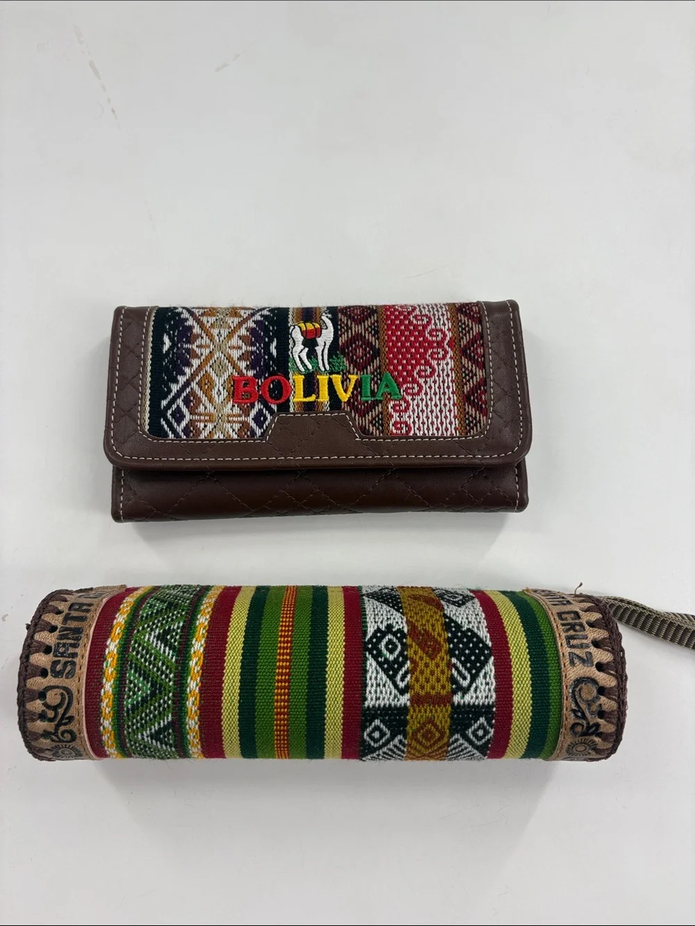 Brown Bolivia Embroidered Wallet - Ethnic Pattern Women’s Clutch